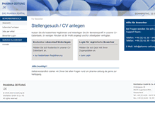 Tablet Screenshot of bewerber.pharma-zeitung.de